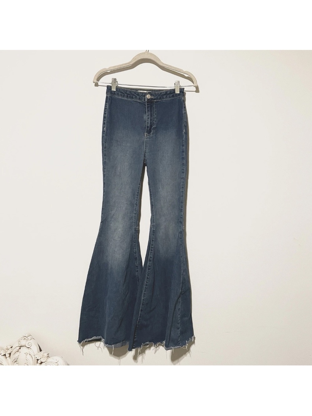 Free People Just Float On Flare High Rise Super Flare Jeans 26 Bell Bottom   F - Picture 3 of 9